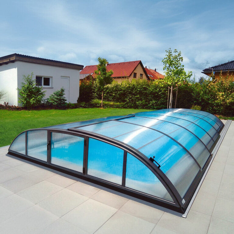 Poolüberdachung Azure flat Selbstbausatz – flache DIY Überdachung (1)