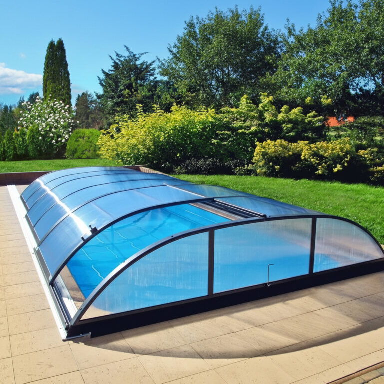 Poolüberdachung Azure flat Selbstbausatz – flache DIY Überdachung (3)