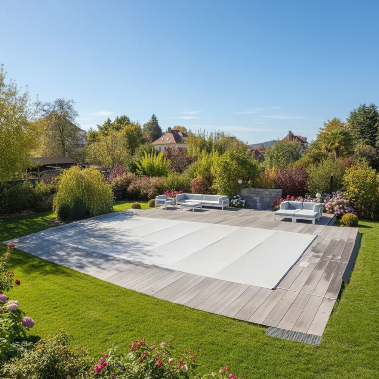 Rollabdeckung Pool Flex Grau