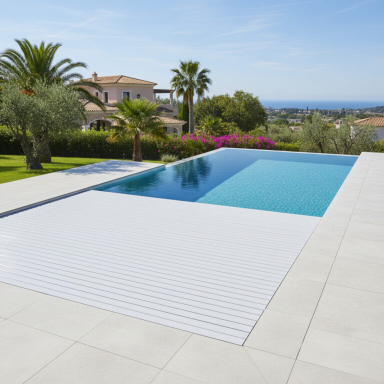 Unterflur Lamellenabdeckung Pool 6×3 PVC