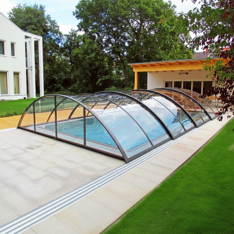 Poolüberdachung Azure Compact – flache Poolüberdachung Alukov (2)